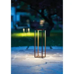 Zafferano - Lanterne solaire à 2 LED, 56,4 cm - Lampe murale et de table à piles 2W avec capteur crépusculaire - Vert sauge