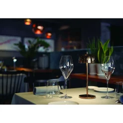 Zafferano Lampe de table LED CIRCE Cuivre rechargeable et dimmable