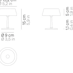 Zafferano Sister Light Mini lampe de table LED Wi-Fi connectée ivoire rechargeable dimmable 2200-2700-3000-4000K 3,2W h17cm