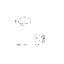 Zafferano SISTER LIGHT Wi-fi Wall Applique intelligente Noir nacré rechargeable et dimmable