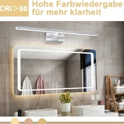 ZMH Applique Murale De Salle De Bain Dorée à LED Pour Miroir