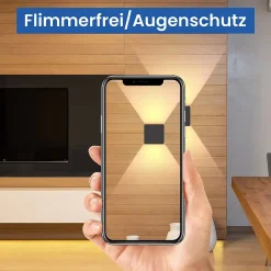 ZMH Applique Murale Extérieure LED Moderne Up Down Applique Murale Extérieure Chambre à Coucher Couloir