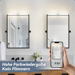 ZMH Applique Murale LED IP44 Pour Salle De Bain 40Cm 8 W