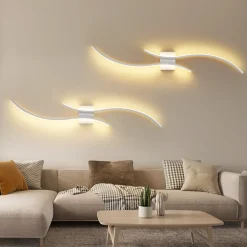 ZMH Applique Murale LED - Noir 14w 100cm 3000k Blanc Chaud pour Couloir Salon Chambre