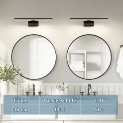 ZMH Applique Murale LED Pour Salle De Bain 60 Cm 8 W