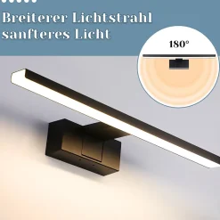 ZMH Applique Murale LED Pour Salle De Bain 60 Cm 8 W