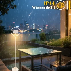 ZMH Lampadaire 120cm Blanc Tactile à Intensité LED Verre Pour Chambre