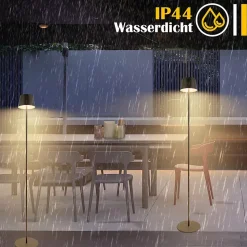 ZMH Lampadaire 120cm Noir Tactile à Intensité LED Verre Pour Chambre