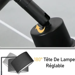 ZMH Lampadaire Pour Salon Design E27 Moderne En Tissu Lampe De Lecture Avec Interrupteur Au Pied