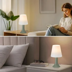 ZMH Lampe à Poser Avec Câble - E14 Lampe De Table Lot De 2 Petite Lampe De Salon Table De Chevet