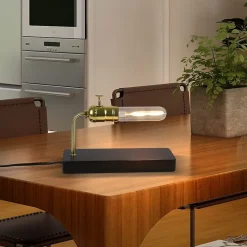 ZMH Lampe à Poser De Chevet Moderne - Lampe De Table Noire E27 Rétro Design Avec Ampoule