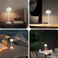 ZMH Lampe à Poser De Table LED Sans Fil - Lampe Intensité Variable Avec 3 Températures De Couleur