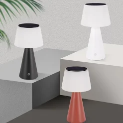ZMH Lampe à Poser De Table LED Sans Fil à Batterie Solaire - Chevet Tactile Moderne à Intensité Variable