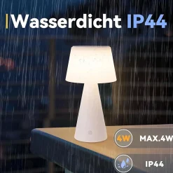 ZMH Lampe à Poser De Table LED Sans Fil à Batterie Solaire - Chevet Tactile Moderne à Intensité Variable