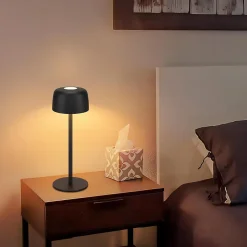 ZMH Lampe à Poser De Table LED Sans Fil - Lampe Intensité Variable Avec 3 Températures Noire