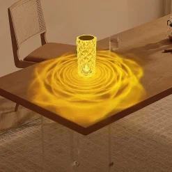 ZMH Lampe à Poser LED De Bureau Cristal - Lampe De Chevet Touch Dimmable Rose 16 Couleurs