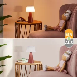 ZMH Lampe à Poser LED Sans Fil 3600 Mah à Intensité Variable - Lampe De Salon Moderne à Piles