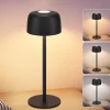 ZMH Lampe à Poser LED Sans Fil Tactile - Noire - Intensité et 3 Températures Réglables