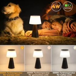 ZMH Lampe à Poser LED Sans Fil 3600 Mah à Intensité Variable - Lampe De Salon Moderne à Piles