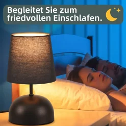 ZMH Lampe De Bureau LED Dimmable Portable Bleu Moderne Métal Hauteur 26cm