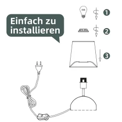 ZMH Lampe De Bureau LED Dimmable Portable Bleu Moderne Métal Hauteur 26cm