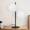 ZMH Lampe De Bureau Noir Vintage 2 Feux Design Moderne Verre E27