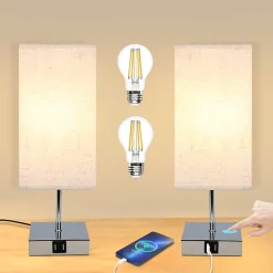 ZMH Lampe De Bureau Touch Dimmable Rétro Veilleuse E27