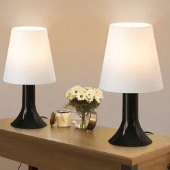 ZMH Lampe De Table Avec Câble - E14 Lampe De Table Lot De 2 Petite Lampe De Salon Table De Chevet