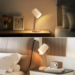 ZMH Lampe De Table De Style Campagnard Moderne Avec Câble De Salon Avec Interrupteur à Bascule