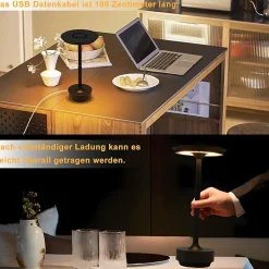 ZMH Lampe De Table LED Intensité Variable Pour Rebord De Fenêtre Salon