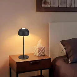 ZMH Lampe De Table LED Sans Fil Lampe Intensité Variable Avec 3 Températures De Couleur, Noire