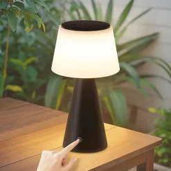 ZMH Lampe De Table LED Sans Fil à Batterie Solaire Chevet Tactile Moderne à Intensité Variable