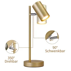 ZMH Lampe De Table LED Salon Gu10 Lampe De Table Métal Pour Bureau