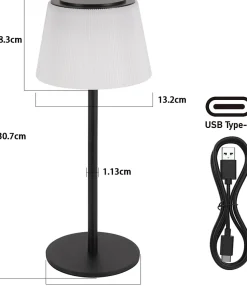 ZMH Lampe De Table LED Tactile à Intensité Variable Table Moderne Avec Batterie