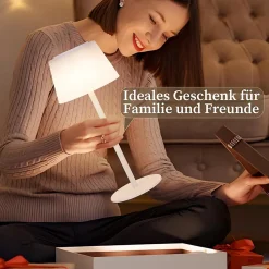 ZMH Lampe De Table LED Tactile à Intensité Variable Table Moderne Avec Batterie