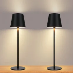 ZMH Lampe De Table Sans Fil - Lampe De Chevet Noir Ip54 Lampe De Lit Whonzimmer