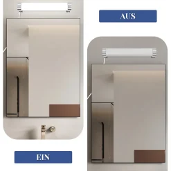 ZMH Lampe LED Pour Salle De Bain Avec Prise 37cm Chrome Lampe De Salle De Bain Chambre Ip44