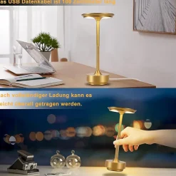 ZMH Lot De 2 Lampe De Table LED Intensité Variabl Pour Rebord De Fenêtre Salon