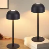 ZMH Lot De 2 Lampes De Table LED Sans Fil Lampe Intensité Variable Avec 3 Températures Noire