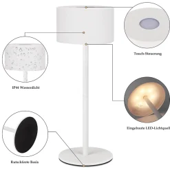 ZMH Lot De 2 Lampes De Table Tactile à Intensité Variable Avec 3 Température
