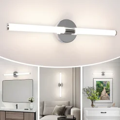 ZMH Miroir De Salle De Bain à LED Blanc 8 W 4 000 K 60 Cm
