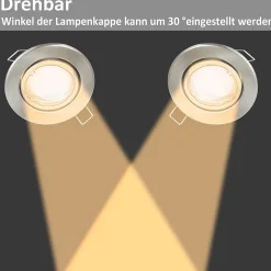 ZMH Spot Encastré LED 6 Avec Douille Gu10 Spot LED Halogène