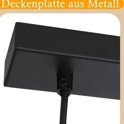 ZMH Suspension Salle à Manger 1/3 Flammes E27 Transparent Suspension Chambre Hôtel