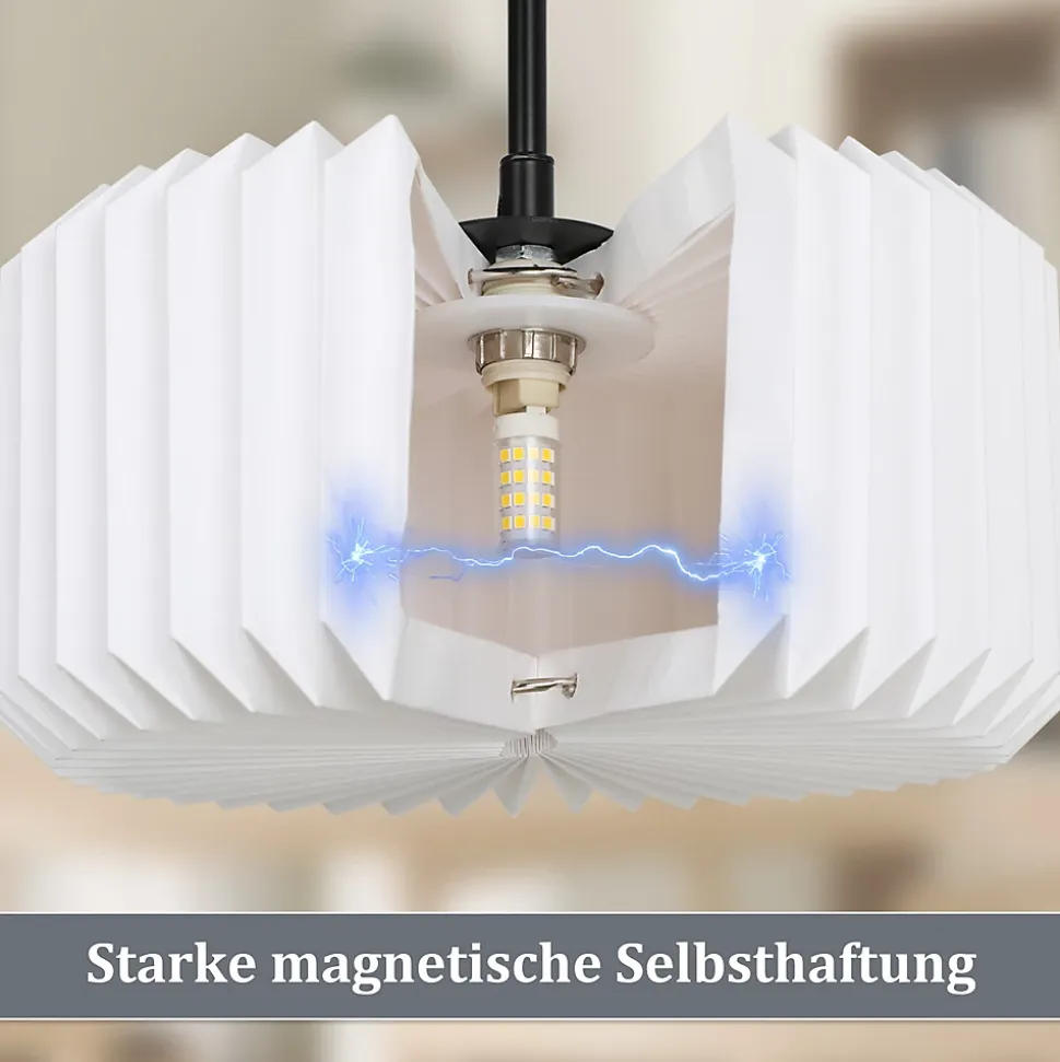 ZMH Suspension Vintage - Abat-jour Papier Blanc 1 Lumière (sans Ampoule)