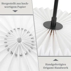 ZMH Suspension Vintage - Abat-jour Papier Blanc 1 Lumière (sans Ampoule)