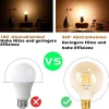 ZMH Ampoule LED 2 Pièces E27 Vintage G95 Blanc Chaud