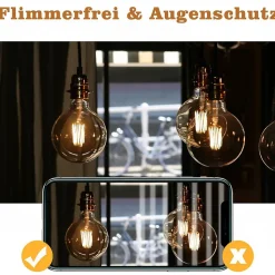ZMH Ampoule LED 2 Pièces E27 Vintage G95 Blanc Chaud