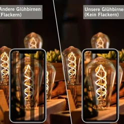 ZMH Ampoule LED E27 Edison LED Vintage 4W ST64 2200K Pour Chambre Couloir