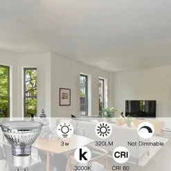 ZMH Ampoule LED Gu10 LED 3w Angle Salon Non-variable