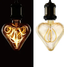ZMH Ampoule LED Vintage En Forme De Cœur E27 3w 2200k Décoration Romantique Et Ambiance Rétro